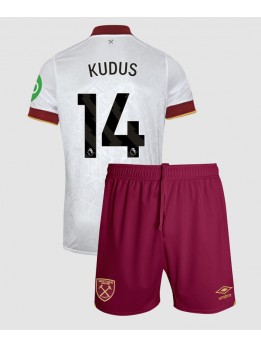 Otroški Nogometna dresi replika West Ham United Mohammed Kudus #14 Tretji 2024-25 Kratek rokav (+ hlače)